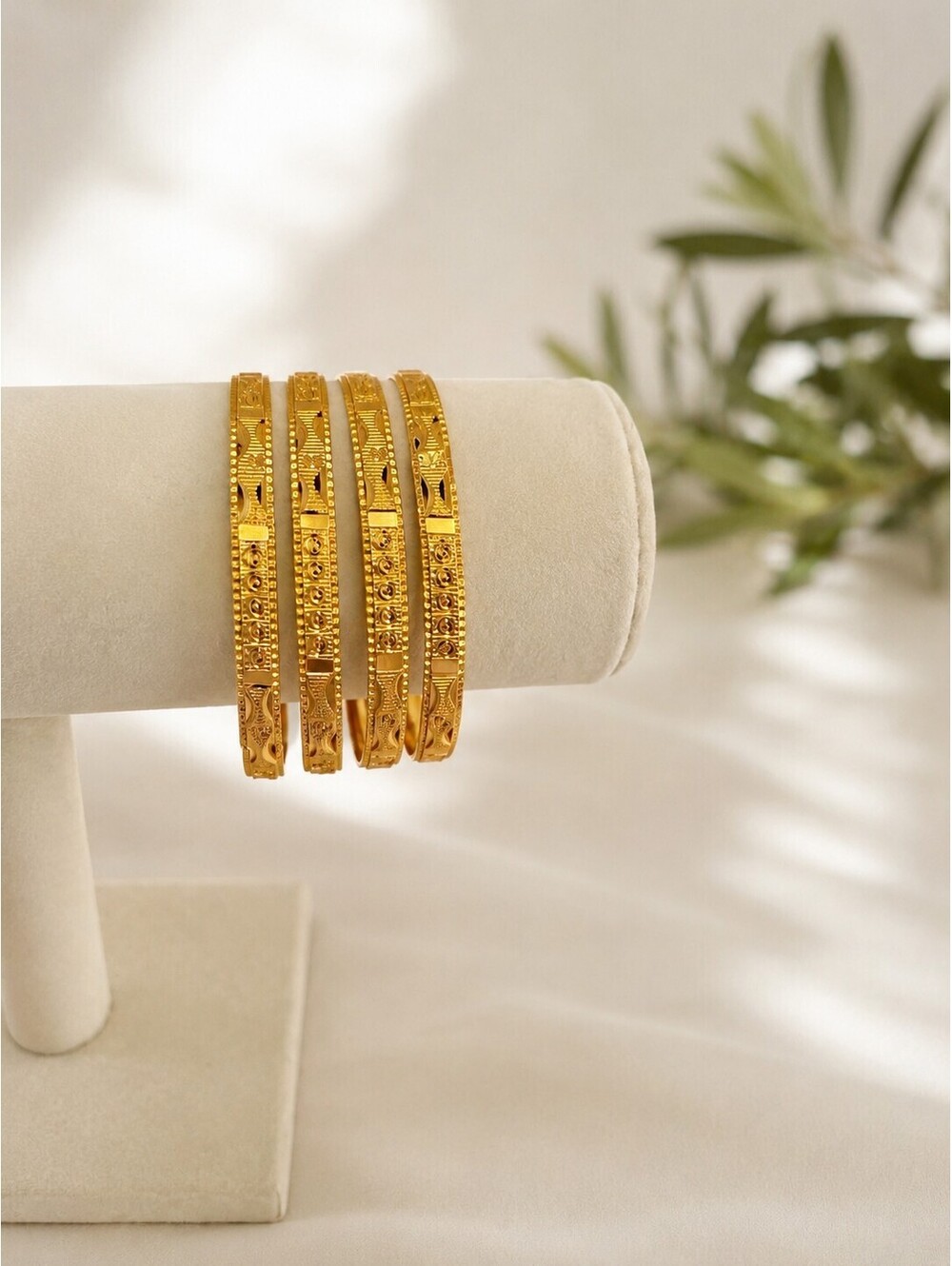 Gold Plated Bangle Set